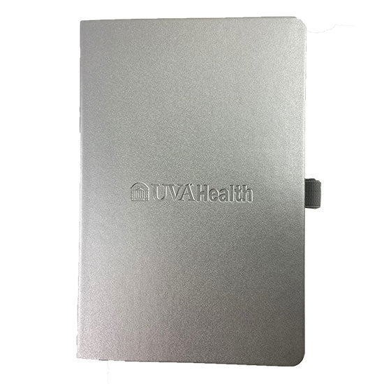 UVA Health System Neoskin® Hard Bound Journal - 5" x 8" - Silver